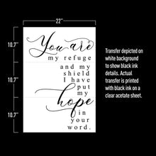 Load image into Gallery viewer, REDESIGN DECOR TRANSFERS® – HOPE – 3 SHEETS, DESIGN SIZE 20″ X 30″
