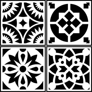 Spanish Tile 4 Pack | JRV Stencils