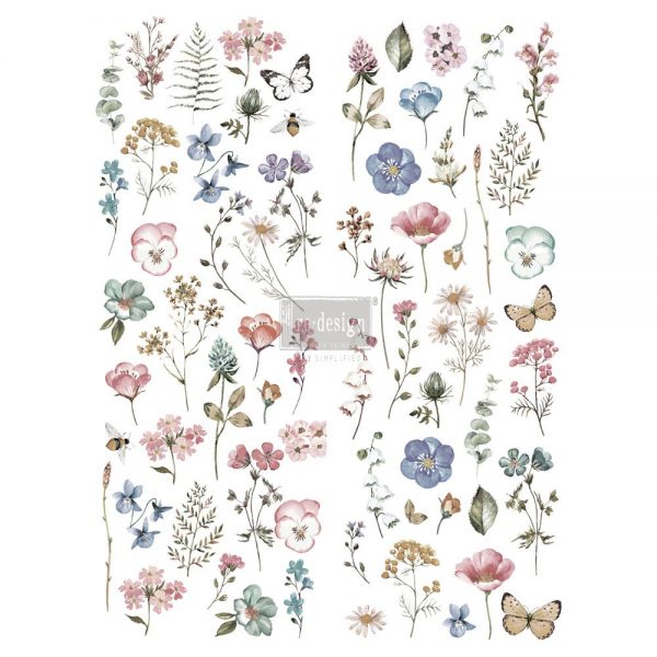 REDESIGN DÉCOR TRANSFERS® – DELICATE FLEUR 22″X 30″